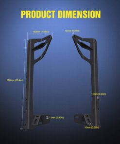 Nilight Windshield Frame Mounting Bracket for 52” LED Light Bar and Pod Light on Wrangler JK 2007-2017, 2 Years Warranty For 2007-2018 JK 20 81mp6rL7vL