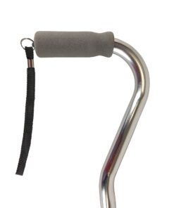 Blue Jay Offset Handle Cane - Soft Foam Grip Walking Stick with Ergonomic Handle - Height Adjustable Walking Device. Mobility Aids Silver 11 81mpPb6VYlL