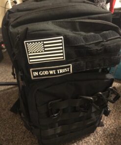 EmbTao in GOD We Trust Embroidered Tactical Morale Fastener Hook&Loop Patch - Black & White 21 81mqJrrGhUL