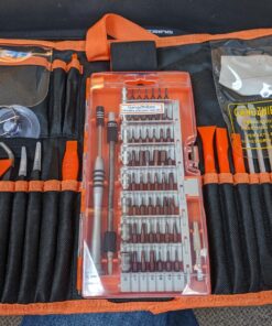 GANGZHIBAO 90pcs Electronics Repair Tool Kit Professional, Precision Screwdriver Set Magnetic for Fix Open Pry Cell Phone, Apple iPhone, Computer, PC, Laptop, Tablet, iPad, Mac book with Portable Bag 39 81mqS1LkQCL