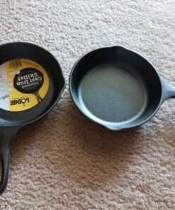 Lodge 6-1/2 Inch Cast Iron Pre-Seasoned Skillet – Signature Teardrop Handle - Use in the Oven, on the Stove, on the Grill, or Over a Campfire, Black 6.5 Inch 35 81mrFxNDtpL