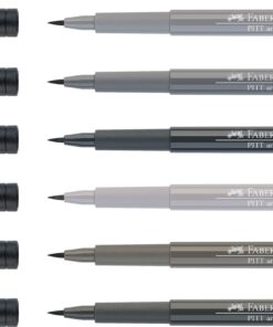 Alternative view of Faber-Castell Pitt Artist Brush Pen Wallet - Shades of Grey (6 Colours) 6 Count (Pack of 1)