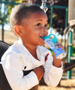 ChooMee SoftSip Food Pouch Top | Baby Led Weaning | No Spill Flow Control Valve, Protects Childs Mouth, 100% Silicone, BPA Free | 2CT Orange Aqua 36 81msllwMhqL 1