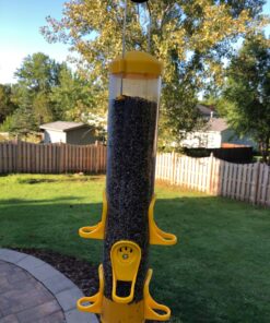 Stokes Select Thistle Tube Bird Feeder with Six Feeding Ports, Yellow, 1.6 lb Capacity - 38224, small 21 81mswXmSOSL
