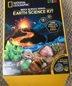 NATIONAL GEOGRAPHIC Earth Science Kit - Over 15 Science Experiments for Kids, Crystal Growing Kit, Volcano Science Kit, Dig Kits & Gemstones, STEM Project Toy for Boys and Girls (Amazon Exclusive) 38 81mtVBdsZL