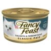 Purina Fancy Feast Salmon and Shrimp Feast Classic Grain Free Wet Cat Food Pate - (24) 3 oz. Cans Salmon & Shrimp 3 Ounce (Pack of 24)