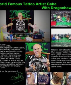 Dragonhawk Traditional Pro Complete Tattoo Kit - Two Machines Gun Easy Use Color Ink Power Supplies Disposable Needles Grips Great for Beginners & Starter Tattoo Aritsts 11-85 38 81mvyM3NxUL 1