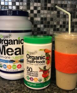 Orgain Organic Vegan Meal Replacement Protein Powder, Vanilla Bean - 20g Plant Based Protein, Gluten Free, Dairy Free, Lactose Free, Soy Free, No Sugar Added, For Smoothies & Shakes - 2.03lb 50 81mwETVjTwL