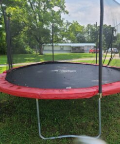 SkyBound Replacement Trampoline Mat, Fits 15ft Frames w/Spring Tool and Durable V-Rings, Bounce Safely with Extra Rows of Stitching - Jumping Mat for 15ft Round Trampoline - Fit 96 Springs & 6.5-7" 159" Wide | 96 Rings | Fits 7" Springs 31 81mwkn3kvL