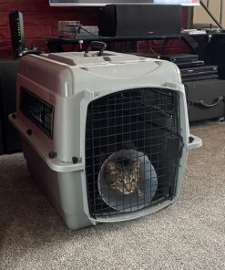 Petmate Sky Kennel, 28 Inch, IATA Compliant Dog Crate for Pets 15-30lbs, Made in USA 28 inch (Pack of 1) Kennel Only 47 81mxBd5K0L