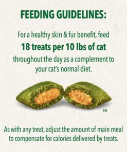 FELINE GREENIES SMARTBITES Skin & Fur Crunchy and Soft Natural Cat Treats, Salmon Flavor, 2.1 oz. Pack 2.1 Ounce (Pack of 1) 28 81mxcaHCjfL