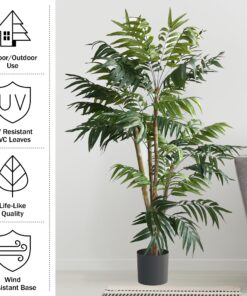 Pure Garden 50-10004 5 Foot Tropical Palm Artificial Tree, 30x30 , Green Tropical Palm Tree 11 81mxglhGuOL