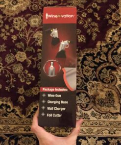 WineOvation Electric Gun Wine Opener (Silver) - Open your Wine Bottle fast and without hassle - Best Electronic Automatic Corkscrew for Gun Enthusiasts and Wine Lovers - Rechargeable Battery Operated a_Wine Gun Silver 54 81my7D11yQL