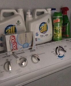 Household Essentials 05100 Rear Display Over-The-Washer Storage Shelf | Organize and Store Laundry Room Supplies | White 43 81myY5B1UgL