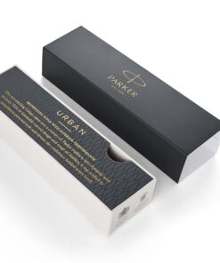 Parker Urban Fountain Pen, Premium Silvered Powder, Medium Nib with Blue Ink Refill (1931603) Pen with gift box Medium nib 15 81mz46gB8vL