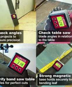 Calculated Industries 7434 AccuMASTER 2-in 1 Magnetic Digital Level and Angle Finder Certified IP54 Dust and Water Resistant,Red Brick Maroon Digital Angle Finder 26 81mzUFgczPL