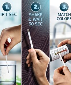 Health Metric Pro Water Hardness Test Kit | Quick & Easy Hard Water Test Strips for Water Softener Dishwasher Well Spa and Pool Water | 50 Tester Strips at 0-425 ppm | Calcium & Magnesium Hardness 1-pack 19 81n sOPqH8L