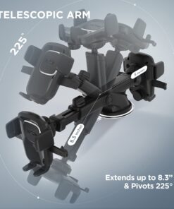 iOttie Easy One Touch 4 Dash & Windshield Universal Car Mount Phone Holder Desk Stand for -iPhone, Samsung, Moto, Huawei, Nokia, LG, Smartphones, Black 1st Generation 21 81n0 O8YU6L