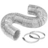 VIVOSUN 8 Inch 25 Feet Non-Insulated Flex Air Aluminum Ducting Dryer Vent Hose for HVAC Ventilation w/Two 8 Inch Stainless Steel Clamps 8" x 25FT Silver 23 81n1AbaJm9L 1