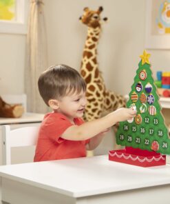 Melissa & Doug Countdown to Christmas Wooden Advent Calendar - Magnetic Tree, 25 Magnets , Orange Santa 42 81n2qoWnXsL 1