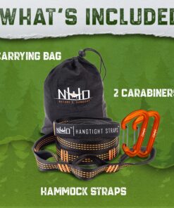 Nature's Hangout XL Hammock Straps - 10 feet (20 ft, 32 Loops Total). Longest, Strongest & Most Versatile. Quick Easy Setup for All Hammocks. Lightweight & Tree Friendly. No Stretch Polyester Black 30 81n3AJjJ3lL 1