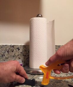 Smith’s JIFF-S 10-Sec Knife & Scissors Sharpener - Right & Left-Handed Scissors - Carbide Blades - Outdoor Sharpener for Pocket, Hunting, Fishing & Kitchen Knives - Handheld Pullover Sharpener 28 81n3SXTwckL