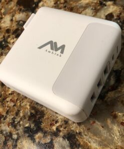 USB C Charger 40W, AMLINK 4 Port USB Wall Charger, QC 3.0 Fast Charging Block, USB Charger with Foldable Plug Power Adapter for iPhone 15/14/13/12/Plus/Pro/Pro Max, Galaxy, Note, Pixel White 37 81n3yXZFzfL