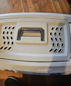 Amazon Basics - 2-Door Top-Load Hard-Sided Dogs, Cats Pet Travel Carrier, Gray & Blue, 22.8"L x 15.0"W x 13.0"H Two-Door Top-Load 87 81n4PAuWFCL