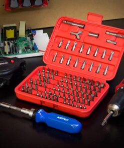 NEIKO 10048A Security Bit Set 100-Piece Set Cr-V Steel 1/4-inch Adapters Phillips Slotted Hex Torx Star Tamperproof Pozi Square Spanner Torque Tri-Wing Clutch Spline Screwdriver Bit 100 Piece 28 81n8UoDaLuL