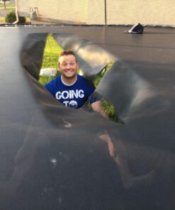 SkyBound Replacement Trampoline Mat, Fits 15ft Frames w/Spring Tool and Durable V-Rings, Bounce Safely with Extra Rows of Stitching - Jumping Mat for 15ft Round Trampoline - Fit 96 Springs & 6.5-7" 159" Wide | 96 Rings | Fits 7" Springs 41 81nAq2xIOSL