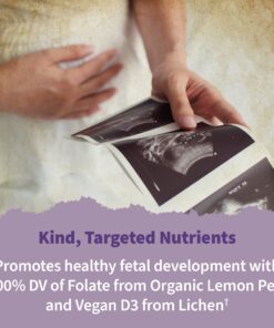 Garden of Life Organics Prenatal Gummies Multivitamin with Vitamin D3, B6, B12, C & Folate for Healthy Fetal Development – Organic, Non-GMO, Gluten-Free, Vegan, Berry Flavor, 30 Day Supply 18 81nCo3yc6L