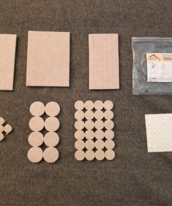 Furniture Pads 124 Pack - Chair Leg Floor Protectors, 60 Felt Furniture Pads & 64 Clear Bumper Pads. Felt Pads with Strong Adhesion, 5mm Thick Furniture Felt Pads for Increased Durability 33 81nDMyVJdOL 1