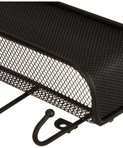 iDesign Twillo Steel Wall Mount Mail and Key Rack - 10.5" x 2.5" x 4.5", Matte Black Size: 10.5" x 2.5" x 4.5" 19 81nDMzYMnlL
