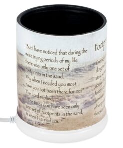 Elanze Designs Footprints in The Sand Ceramic Stoneware Electric Large Jar Candle Warmer 10 81nEbk5FQYL