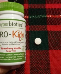 Hyperbiotics ENT Probiotic for Kids | Vegan Supplement for Ears, Nose, Throat | Chewable Tablets for Children | Strawberry Vanilla | Sugar Free | Digestive Health & Immune Support | 45 Count 32 81nFPye1fAL 1