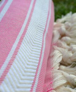 Dandelion - Basic Pattern - 100% Naturally-Dyed Cotton Turkish Towel Peshtemal - 71x39 Inches - Rose Pink 11 81nFRE4Q3L