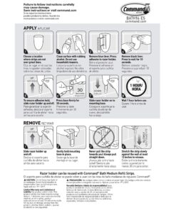 Command Bath Razor Holder, Clear Frosted, 1-Holder, 1- Water-Resistant Strip, Organize Damage-Free 37 81nGBpQkNhL