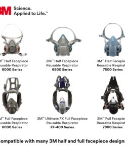 3M P100 Respirator Cartridge/Filter 60926, 1 Pair, Helps Protect Against Organic Vapors, Acid Gases, Ammonia Methylamine, Formaldehyde and Particulates 24 81nINb97UDL