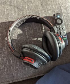 Avantree Audition - Bluetooth Over-Ear Headphones with Long-Lasting Durable Build, Built-in Mic, 40h Battery Life and Wireless or Wired Modes for Phone, PC & Laptop Black, Red 42 81nKFwEp0oL