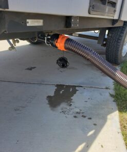Camco RhinoFLEX 15-Ft Camper/RV Sewer Hose Kit | Features Clear Elbow Fitting with Removable 4-in-1 Adapter & Crafted of Reinforced 23-Mil Polyolefin | Compress for RV Storage and Organization (39770) Frustration-Free Packaging 41 81nMbqRuf4L