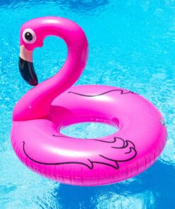BigMouth Inc. Pink Flamingo Pool Float, Inflates to Over 4ft. Wide, Funny Inflatable Vinyl Summer Pool or Beach Toy, Patch Kit Included 28 81nMckDjbpL
