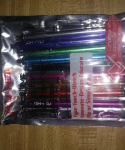 Sty-HD 9 pcs Rainbow of Colors Capacitive Stylus/Styli Touch Screen Cellphone Tablet Pen for iPhone 4 4s 3 3Gs iPod Touch iPad 2 Motorola Xoom, Samsung Galaxy, BlackBerry Playbook AMM0101US, Barnes and Noble Nook Color, Droid Bionic Fashionista 42 81nN EhoakL