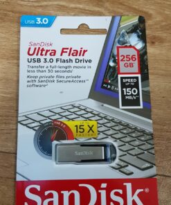 SanDisk 256GB Ultra Flair USB 3.0 Flash Drive - SDCZ73-256G-G46, black 42 81nNK5rNJiL