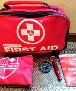 Swiss Safe 2-in-1 First Aid Kit (120 Piece) + Bonus 32-Piece Mini Kit: Compact, Lightweight for Emergencies at Home, Outdoors, Car, Camping, Workplace, Hiking & Survival 120 Piece Standard 39 81nPMX9YVbL 2