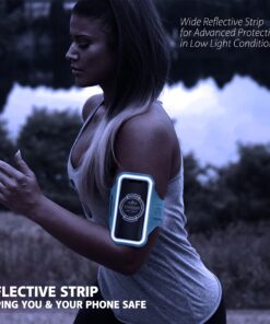 TRIBE Water Resistant Cell Phone Armband Case Running Holder for iPhone Pro Max Plus Mini SE (13/12/11/X/XS/XR/8/7/6/5) Galaxy S Ultra Plus Edge Note (21/20/10/9/8/7/6/5) Adjustable Strap & Key Pocket Black S: iPhone Mini/8/7/6/5/4/3/SE/Galaxy Mini 38 81nPq5NTYL