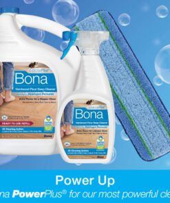 Bona PowerPlus Hardwood Floor Deep Cleaner Refill - 128 fl oz - Refill for Bona Spray Mops and Spray Bottles - Residue-Free Floor Cleaning Solution for Wood Floors 128 fl oz (Pack of 1) 26 81nPrt P0NL 1
