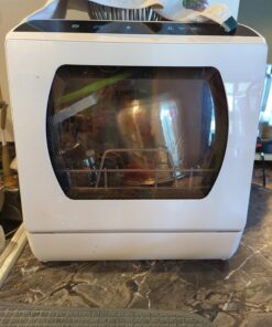 Hermitlux Countertop Dishwasher, 5 Washing Programs Portable Dishwasher With 5-Liter Built-in Water Tank For Glass Door 56 81nRgkzFG7L
