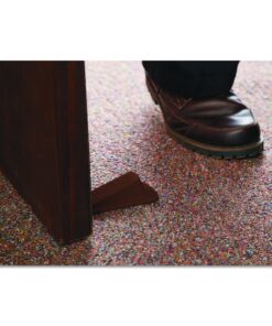Master Caster 00920 Big Foot Doorstop, No Slip Rubber Wedge, 2 1/4w x 4 3/4d x 1 1/4h, Brown 6 81nV E3cR2L