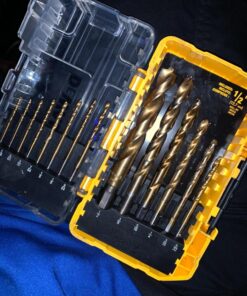 DEWALT Drill Bit Set, 14-Piece, 135 Degree Split Point, Titanium Nitride Coated, For Plastic, Wood and Metal (DW1354) 14-Piece Drill Bit Set Screwdriver Bit Set 35 81nY2dStUjL