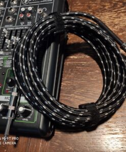 GLS Audio Instrument Cable - 1/4 Inch TS to 1/4 Inch Instrument Cable for Bass/Electric Guitar- Black/Grey Braided Tweed, 20ft 20 Ft Right-Angle 24 81nZevrGGwL